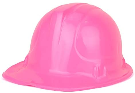 Trendy Apparel Shop Adult Toy Construction Plastic Helmet Costume Cap - Pink