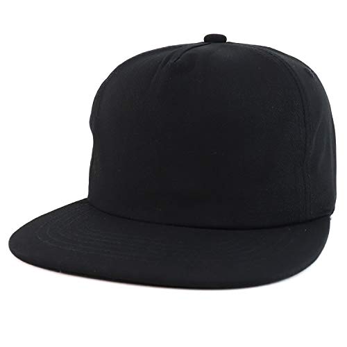 Source Unstructured unisex woven label logo closure back fitted hat curved  brim 5 panel sports cap for men on m.