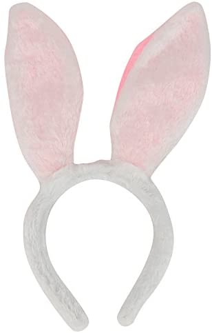 Trendy Apparel Shop Easter Bunny Rabbits Wired Ear Headband - White