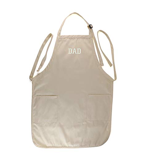 Trendy Apparel Shop DAD Embroidered Full Length Apron with Pockets