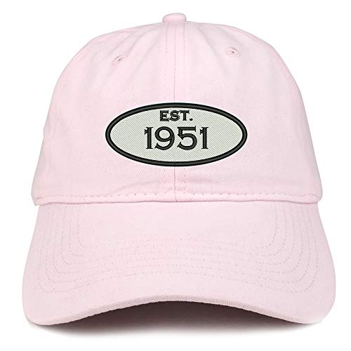 Trendy Apparel Shop 70th Birthday Established Year Soft Crown Brushed Cotton Cap