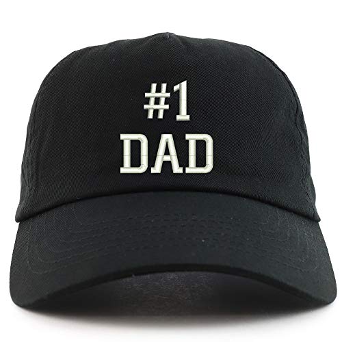 Trendy Apparel Shop Number 1 Dad Embroidered 5 Panel Unstructured Soft Crown Baseball Cap