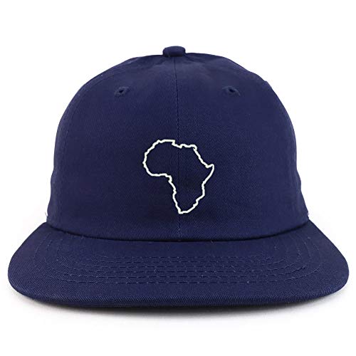 Trendy Apparel Shop Africa Map Outline Embroidered Low Profile Snapback Cap