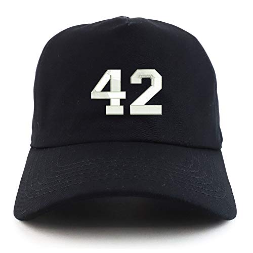 Trendy Apparel Shop Number 42 Collegiate Varsity Unstructured 5 Panel Ball Cap