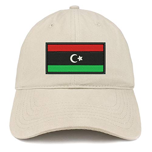 Trendy Apparel Shop Libya Flag Embroidered Unstructured Cotton Dad Hat