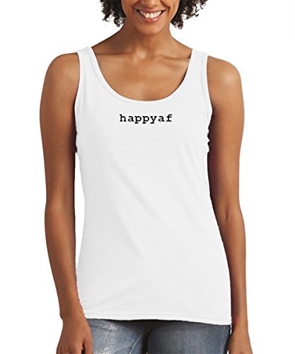 Trendy Apparel Shop Happyaf Printed Women's Premium Relaxed Modern Fit Cotton Tank Top