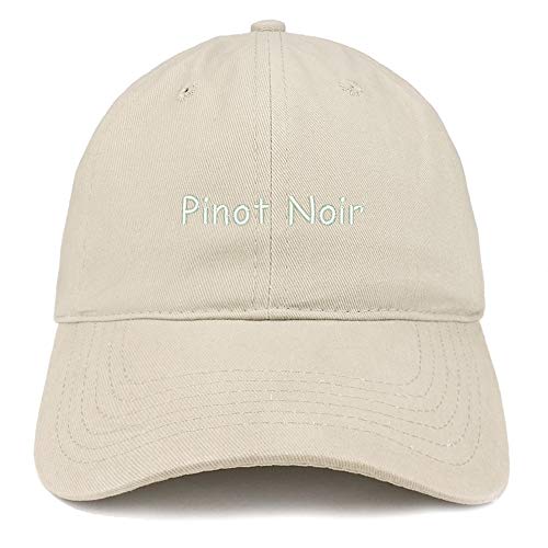 Trendy Apparel Shop Pinot Noir Embroidered 100% Cotton Adjustable Cap Dad Hat