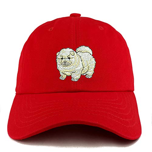 Trendy Apparel Shop Chow Chow Dog Embroidered Low Profile Soft Cotton Dad Hat Cap