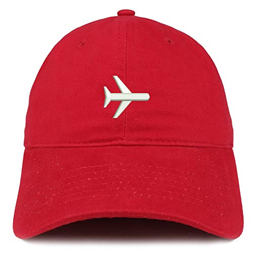 Trendy Apparel Shop Air Plane Mode Embroidered Soft Brushed Cotton Cap