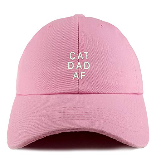 Trendy Apparel Shop Cat Dad AF Solid Adjustable Unstructured Dad Hat