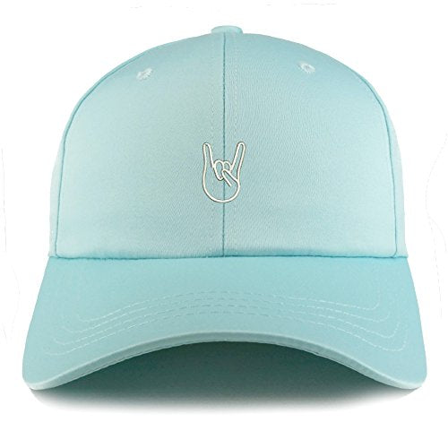 Trendy Apparel Shop Rock on Embroidered Structured Satin Adjustable Cap