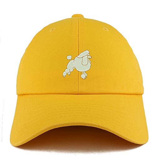 Trendy Apparel Shop Poodle Dog Embroidered Low Profile Soft Cotton Dad Hat Cap