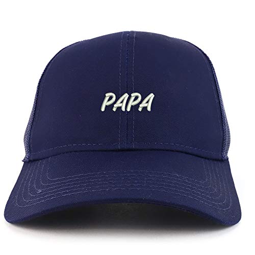 Trendy Apparel Shop Papa Embroidered Structured High Profile Trucker Cap