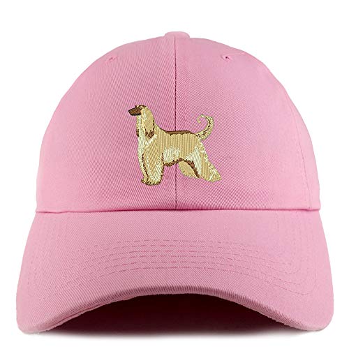 Trendy Apparel Shop Afghan Hound Dog Embroidered Low Profile Soft Cotton Dad Hat Cap