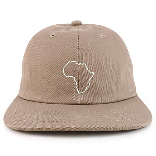 Trendy Apparel Shop Africa Map Outline Embroidered Low Profile Snapback Cap