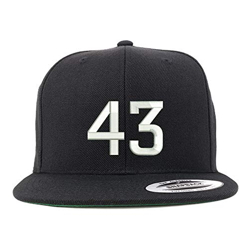 Trendy Apparel Shop Number 43 Embroidered Snapback Flatbill Baseball Cap