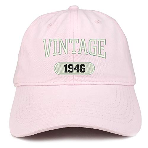 Trendy Apparel Shop 75th Birthday Vintage 1946 Soft Crown Brushed Cotton Cap