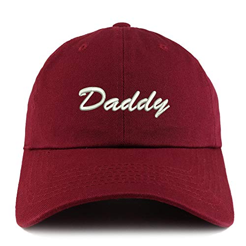 Trendy Apparel Shop Daddy Script Font Solid Adjustable Unstructured Dad Hat