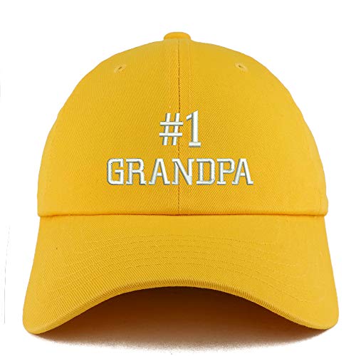 Trendy Apparel Shop Number 1 Grandpa Solid Adjustable Unstructured Dad Hat