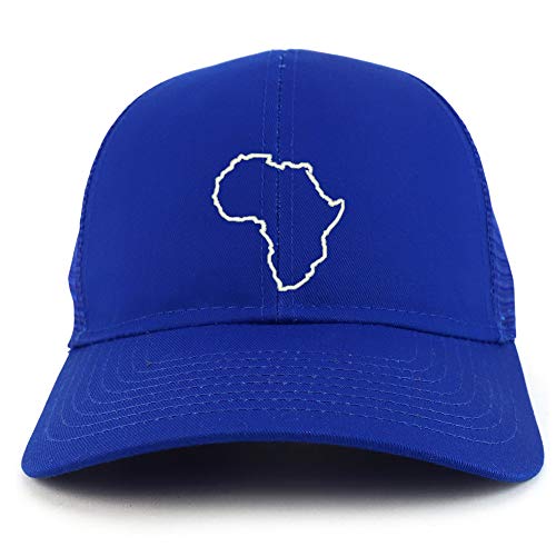 Trendy Apparel Shop Africa Map Outline Structured High Profile Trucker Cap