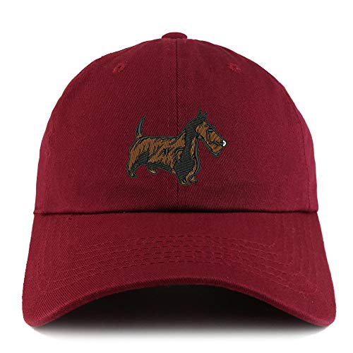 Trendy Apparel Shop Scottish Terrier Dog Embroidered Low Profile Soft Cotton Dad Hat Cap