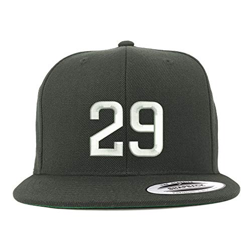 Trendy Apparel Shop Number 29 Embroidered Snapback Flatbill Baseball Cap