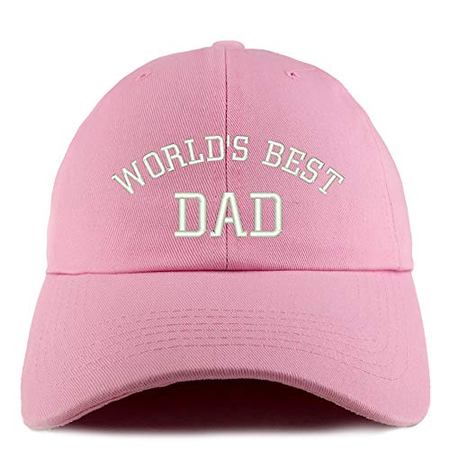 Trendy Apparel Shop World's Best Dad Solid Adjustable Unstructured Dad Hat