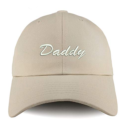 Trendy Apparel Shop Daddy Script Font Solid Adjustable Unstructured Dad Hat