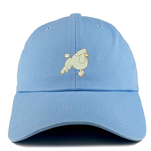 Trendy Apparel Shop Poodle Dog Embroidered Low Profile Soft Cotton Dad Hat Cap