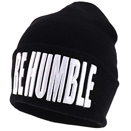 Trendy Apparel Shop Boss and BeHumble Embroidered Winter Cuff Folded Long Beanie