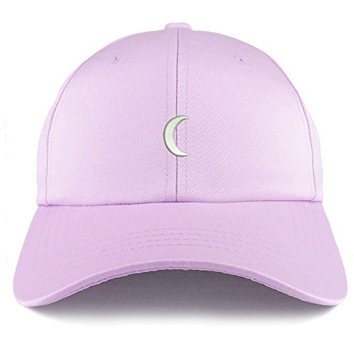 Trendy Apparel Shop Crescent Moon Embroidered Structured Satin Adjustable Cap