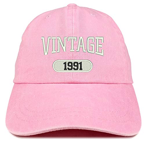 Trendy Apparel Shop 30th Birthday Vintage 1991 Washed Cotton Adjustable Cap