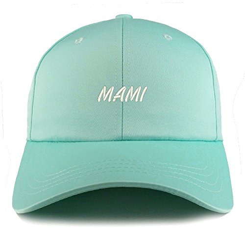 Trendy Apparel Shop Mami Embroidered Structured Satin Adjustable Cap