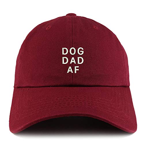 Trendy Apparel Shop Dog Dad AF Solid Adjustable Unstructured Dad Hat