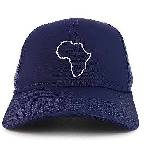 Trendy Apparel Shop Africa Map Outline Structured High Profile Trucker Cap