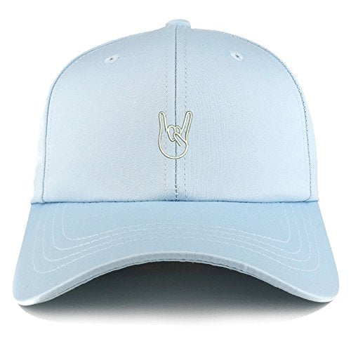 Trendy Apparel Shop Rock on Embroidered Structured Satin Adjustable Cap