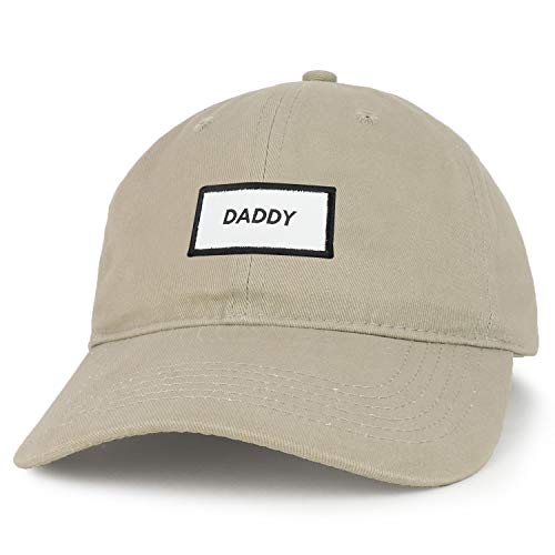 Trendy Apparel Shop Daddy Woven Patch Embroidered Cotton Dad Hat