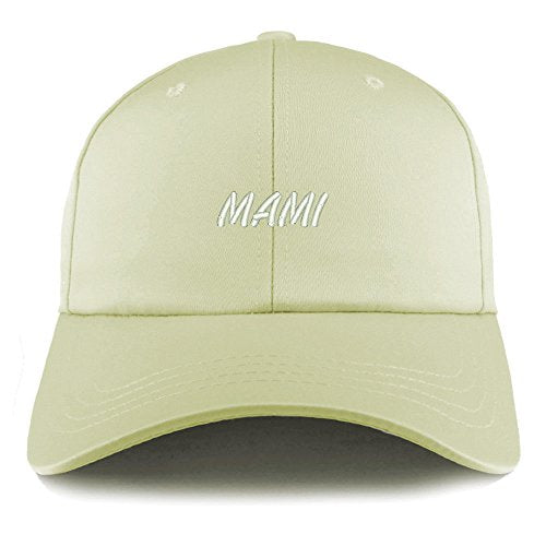 Trendy Apparel Shop Mami Embroidered Structured Satin Adjustable Cap