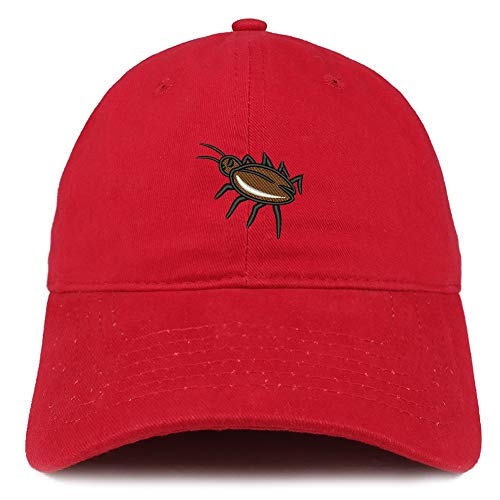 Trendy Apparel Shop Cockroach Embroidered Soft Crown 100% Brushed Cotton Cap