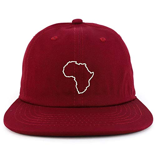 Trendy Apparel Shop Africa Map Outline Embroidered Low Profile Snapback Cap