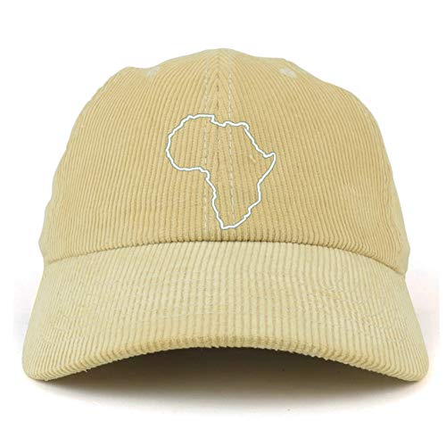 Trendy Apparel Shop Africa Map Outline Cotton Corduroy Unstructured Baseball Cap