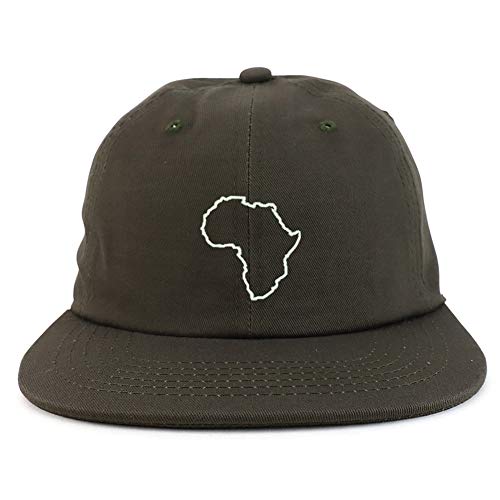 Trendy Apparel Shop Africa Map Outline Embroidered Low Profile Snapback Cap