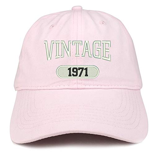 Trendy Apparel Shop 50th Birthday Vintage 1971 Soft Crown Brushed Cotton Cap