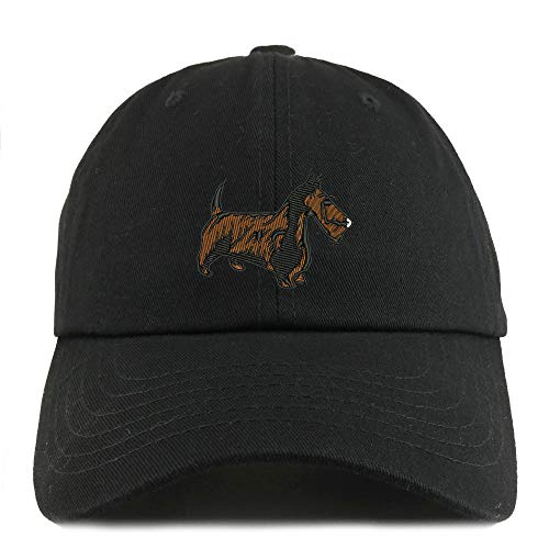 Trendy Apparel Shop Scottish Terrier Dog Embroidered Low Profile Soft Cotton Dad Hat Cap