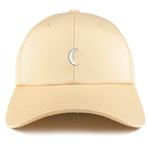 Trendy Apparel Shop Crescent Moon Embroidered Structured Satin Adjustable Cap