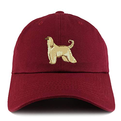 Trendy Apparel Shop Afghan Hound Dog Embroidered Low Profile Soft Cotton Dad Hat Cap