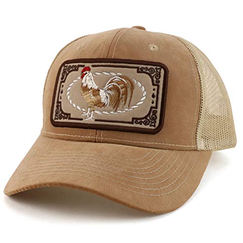 Trendy Apparel Shop Rooster Structured Trucker Mesh Back Snapback Cap