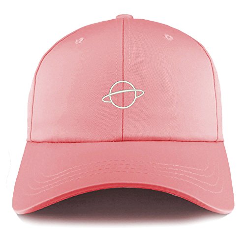 Trendy Apparel Shop Planet Embroidered Structured Satin Adjustable Cap