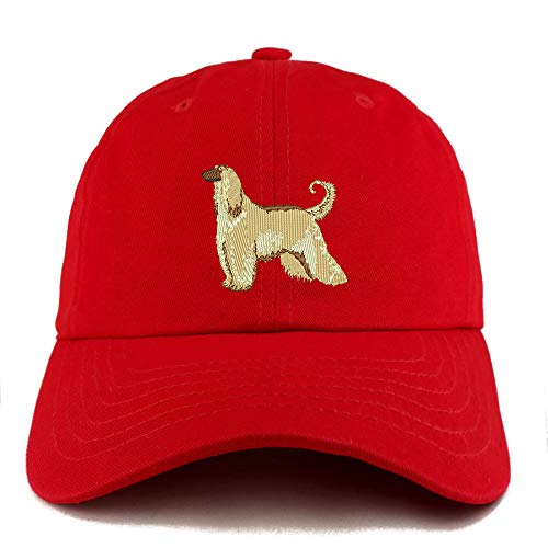 Trendy Apparel Shop Afghan Hound Dog Embroidered Low Profile Soft Cotton Dad Hat Cap