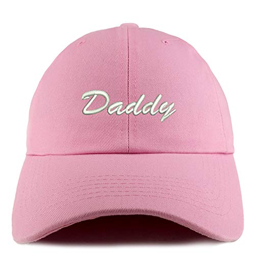 Trendy Apparel Shop Daddy Script Font Solid Adjustable Unstructured Dad Hat